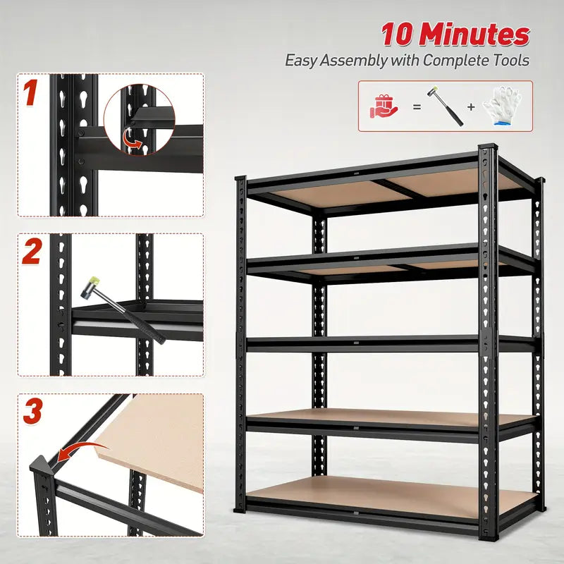 [Heavy Duty Shelving] Heavy Duty 5 Tier 2000LBS Metal Shelving Units