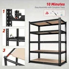 [Heavy Duty Shelving] Heavy Duty 5 Tier 2000LBS Metal Shelving Units